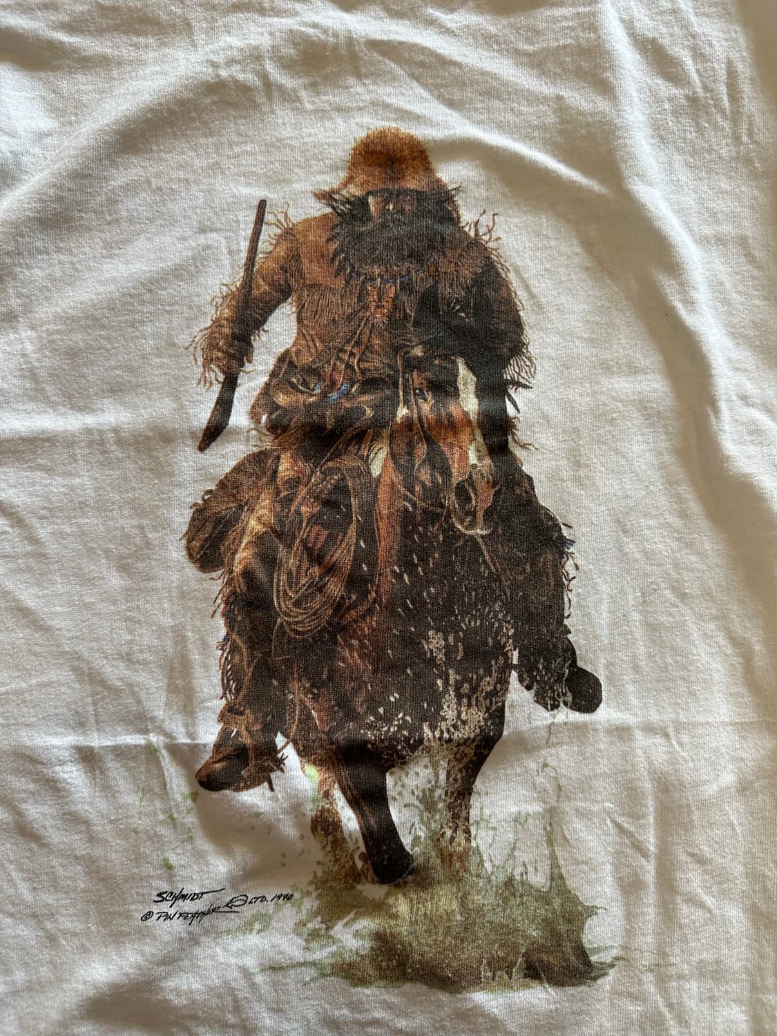 90s "Mountain Man" 웨스턴 아트워크 빈티지 티셔츠 상품이미지7