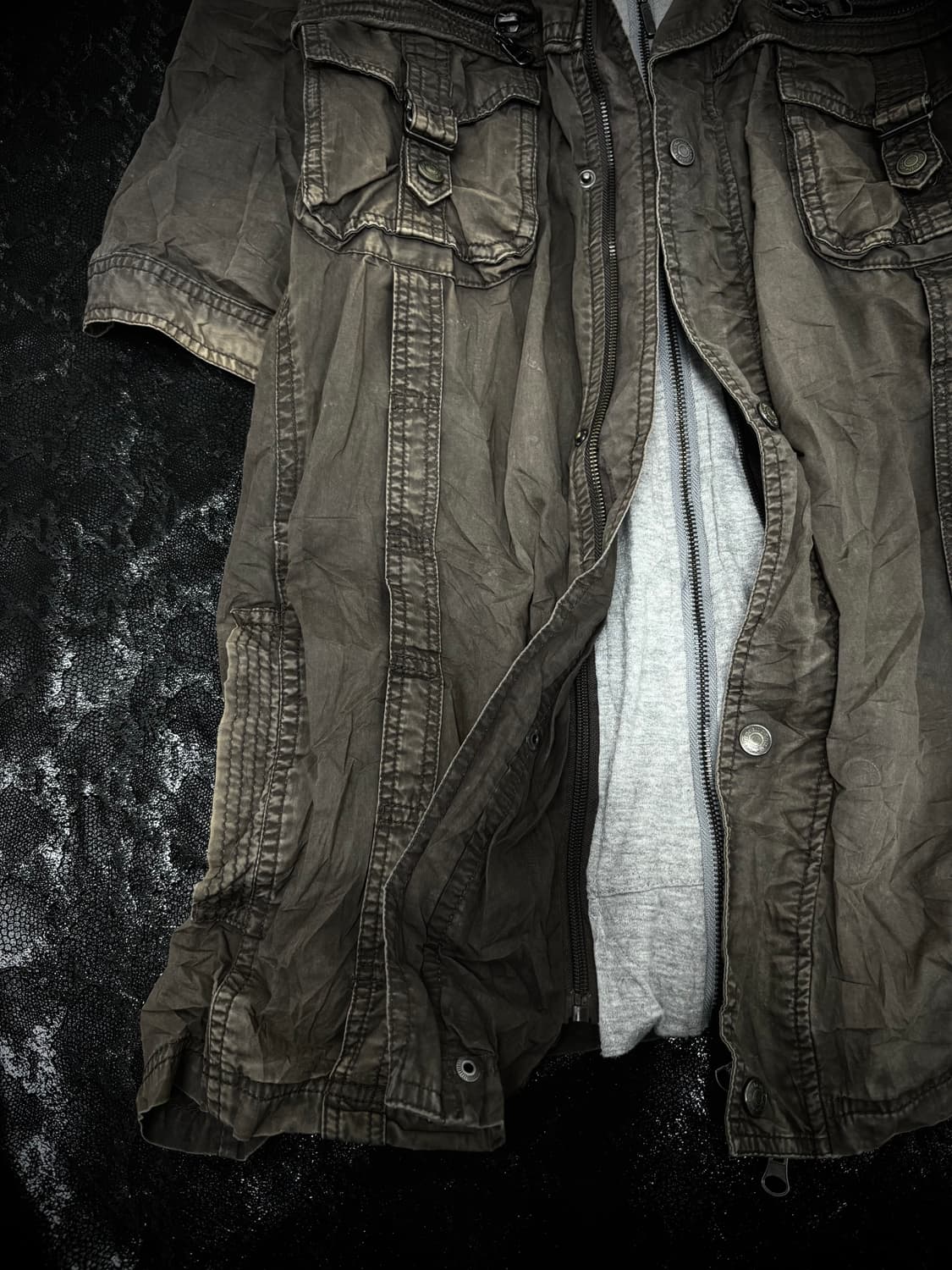 Grunge Gimmick Pocket Over-Fit 1/2 Grey  상품이미지6