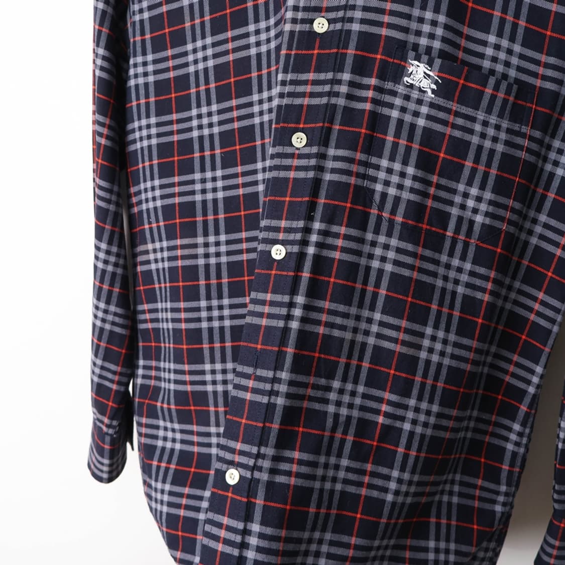 90/버버리 코튼 체크셔츠 상품이미지5