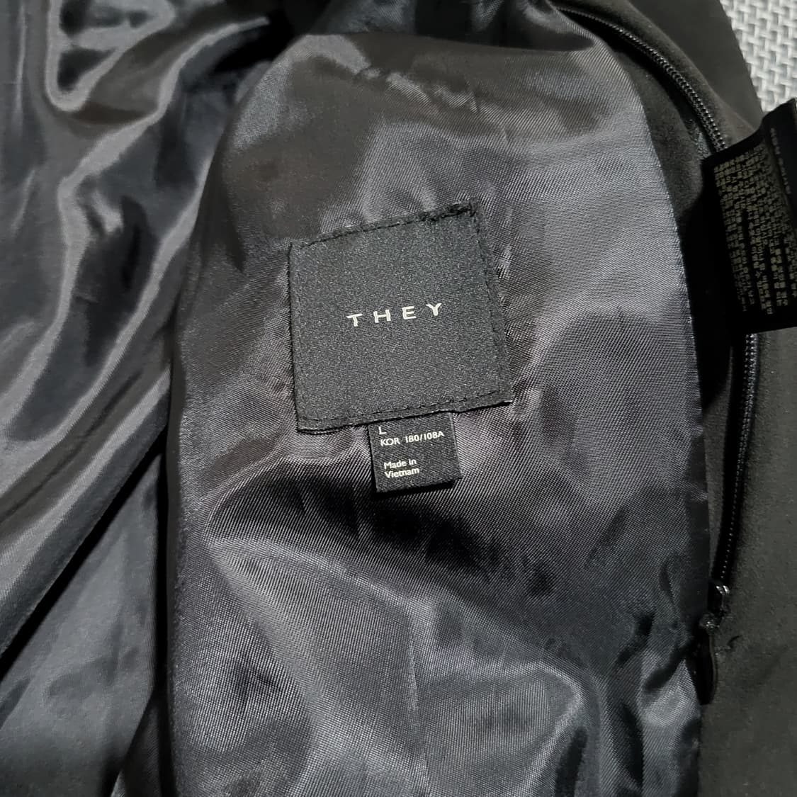 THEY 데이 스웨이드 블루종 자켓 블랙 (L) 상품이미지3