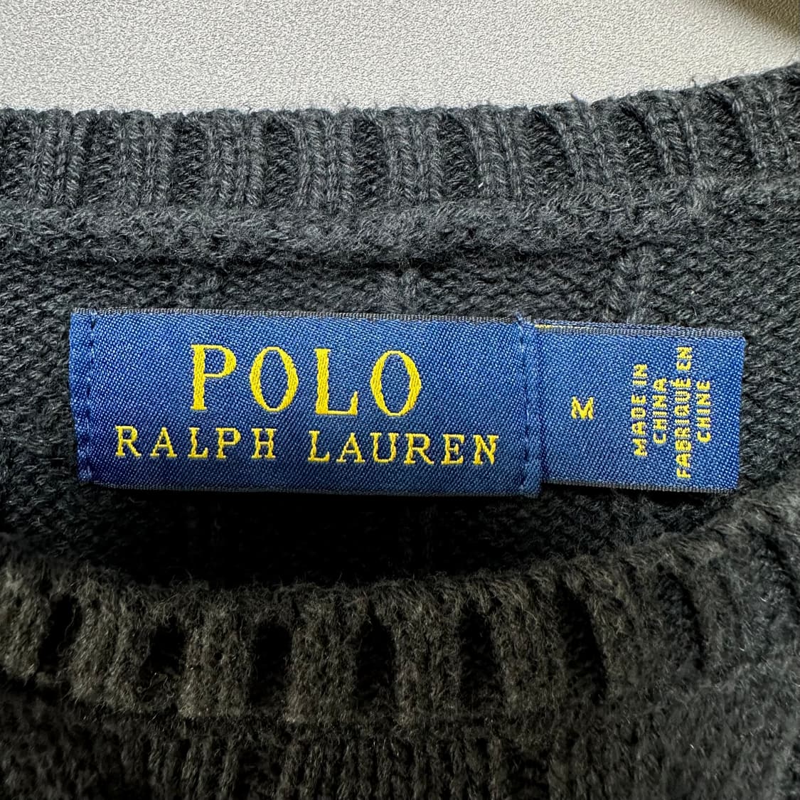 [M-L]폴로 랄프로렌 블랙 꽈배기 니트 스웨터 상품이미지4