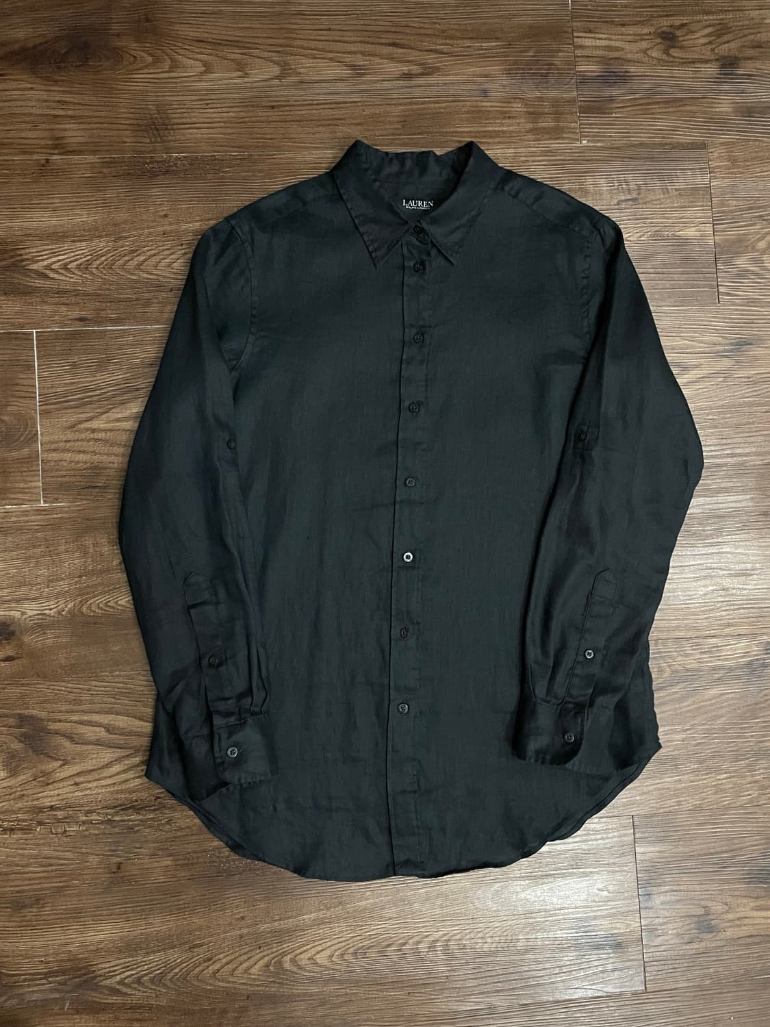 폴로 랄프로렌 블랙라벨 린넨 셔츠 블랙 상품이미지3