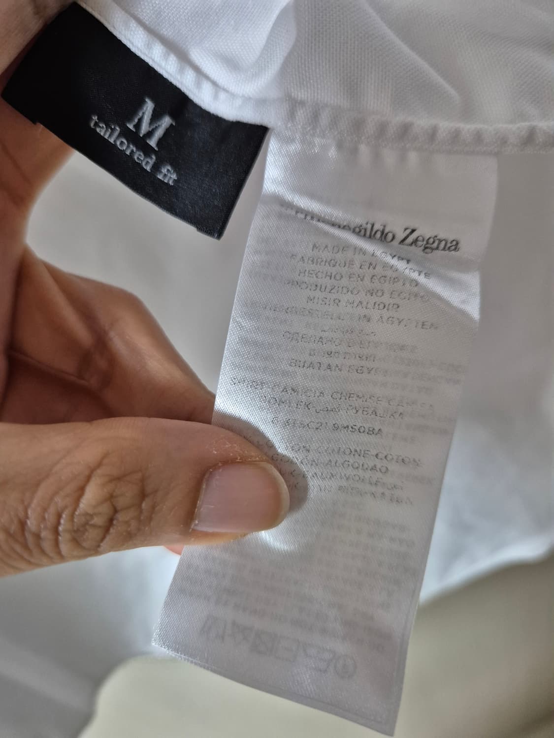 에르메네질도 제냐 화이트 셔츠 기본핏 42 상품이미지5