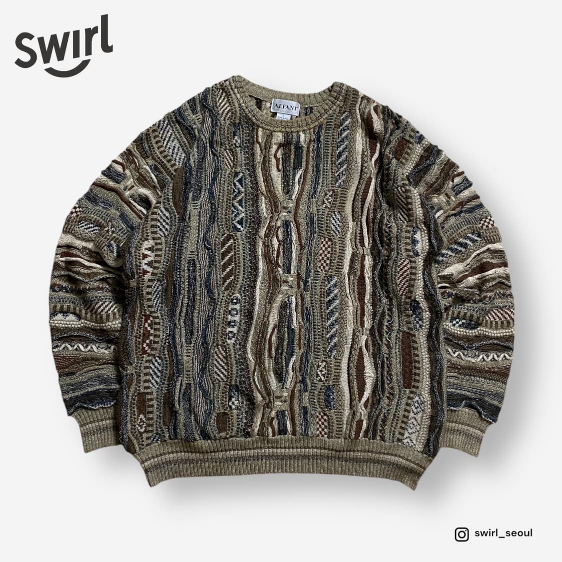 🌊 Alfani 3D Knit Sweater 상품이미지1