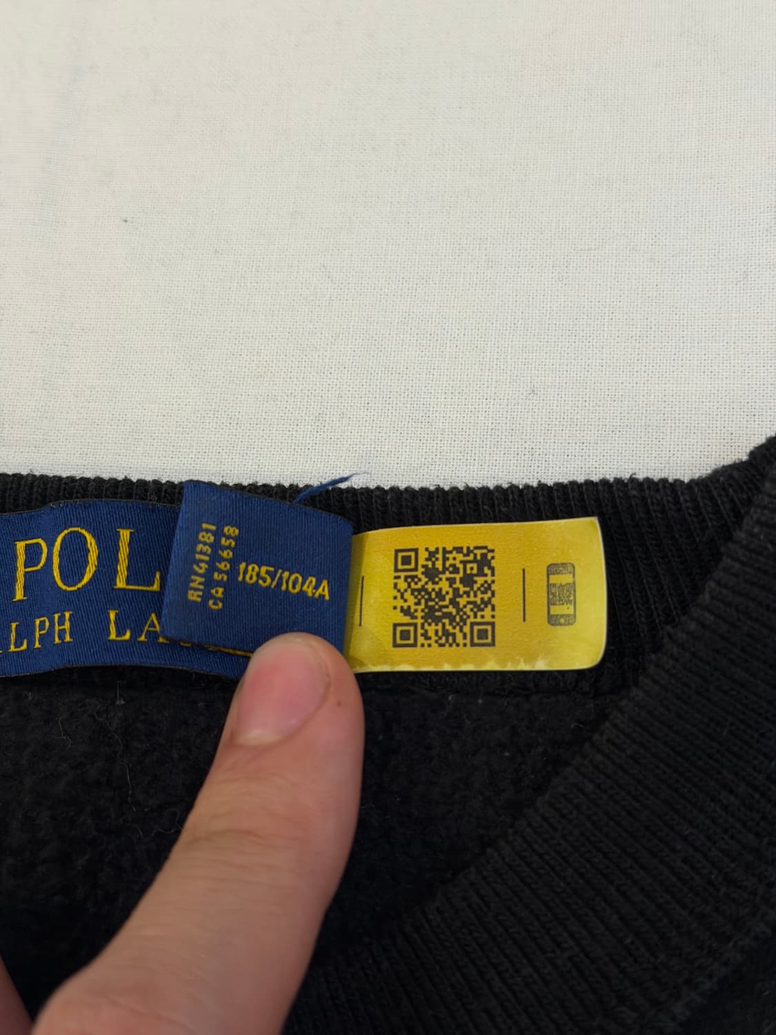 최신형) 폴로 랄프로렌 아치로고 맨투맨 블랙 상품이미지5
