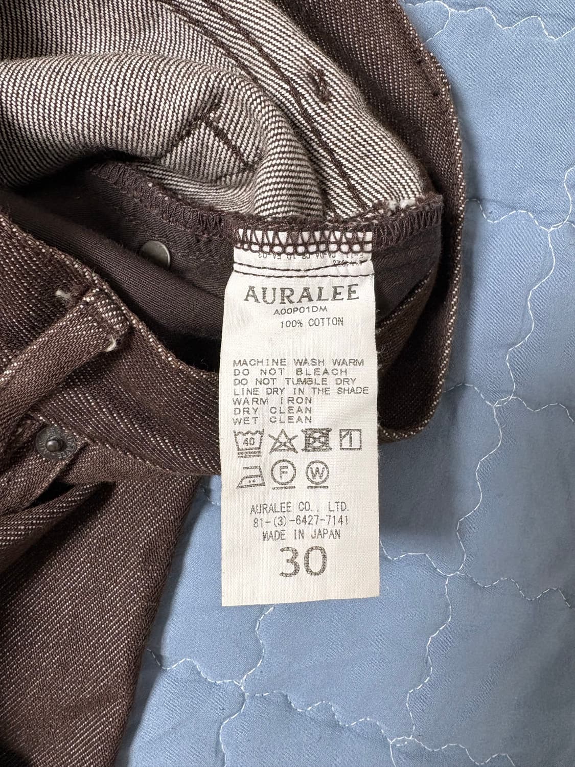 오라리 5p 브라운 데님 30 상품이미지3