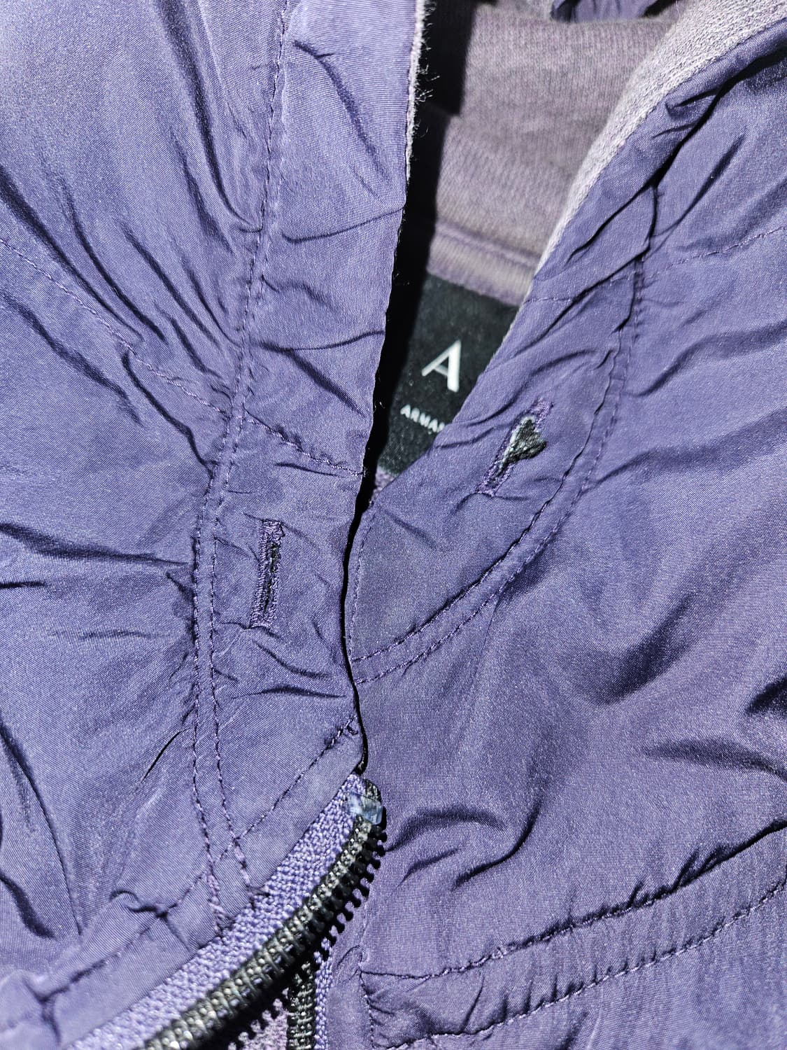 아르마니 익스체인지 AX 패딩니트 후드집업 자켓 퀄팅 코튼 L 상품이미지4