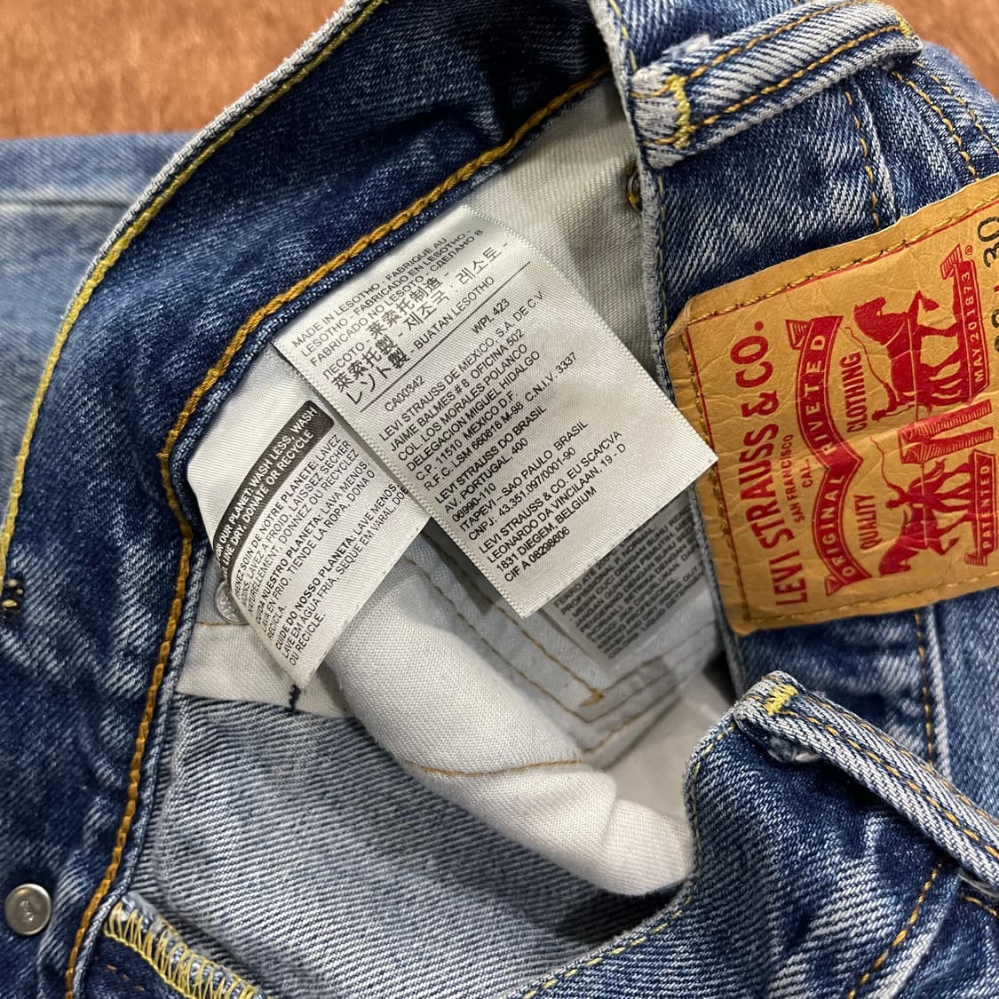 리바이스 505  빈티지 워싱 데님 팬츠  상품이미지4