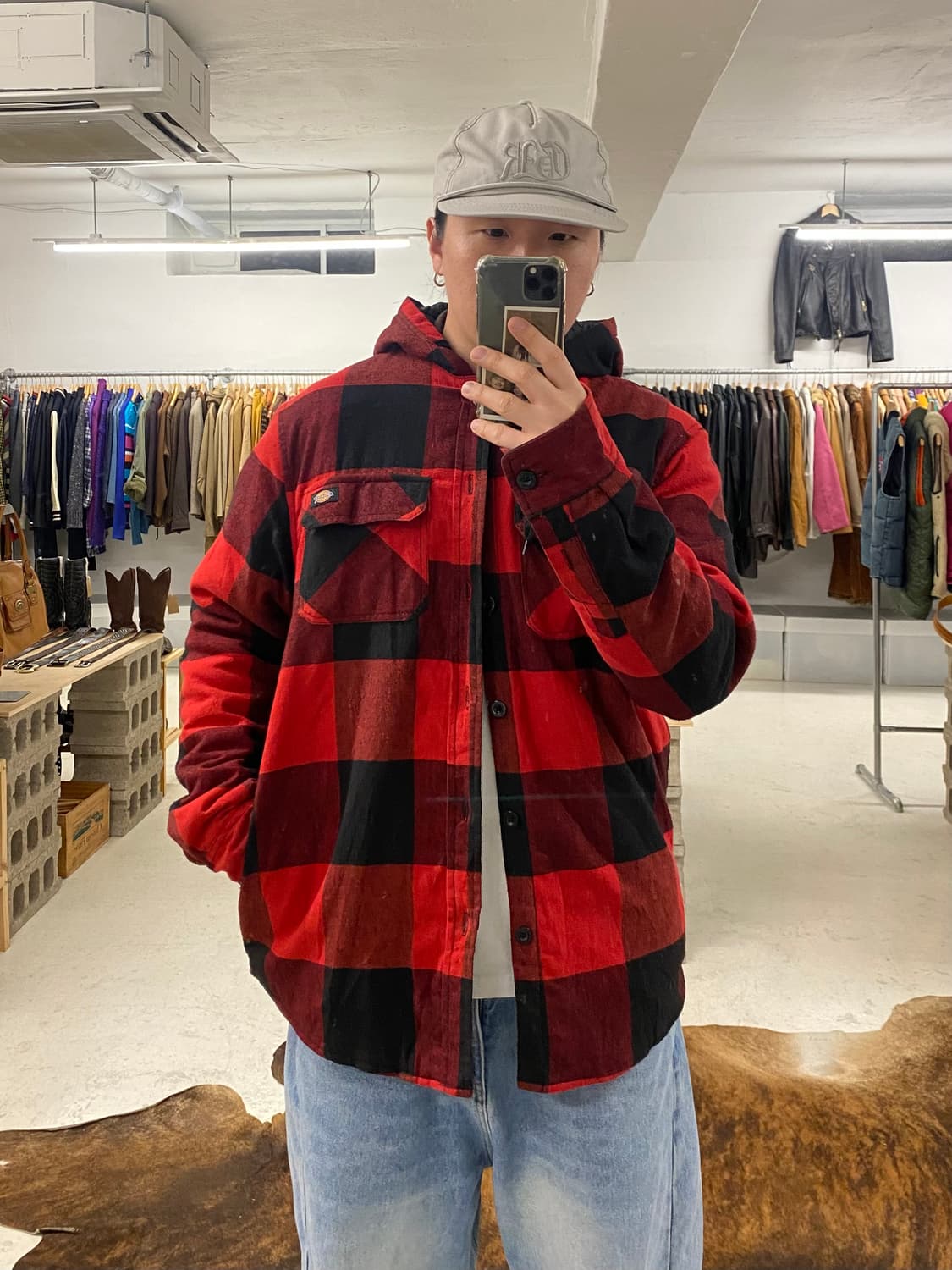 DICKIES ckeck hood jacket 디키즈 체크 후드자켓 상품이미지8