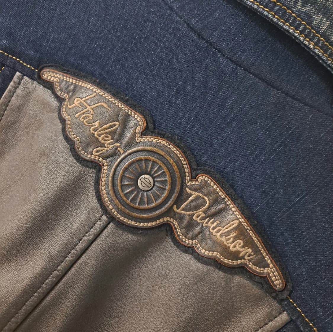 할리 데이비슨 HARLEY DAVIDSON 데님 레더자켓 상품이미지7
