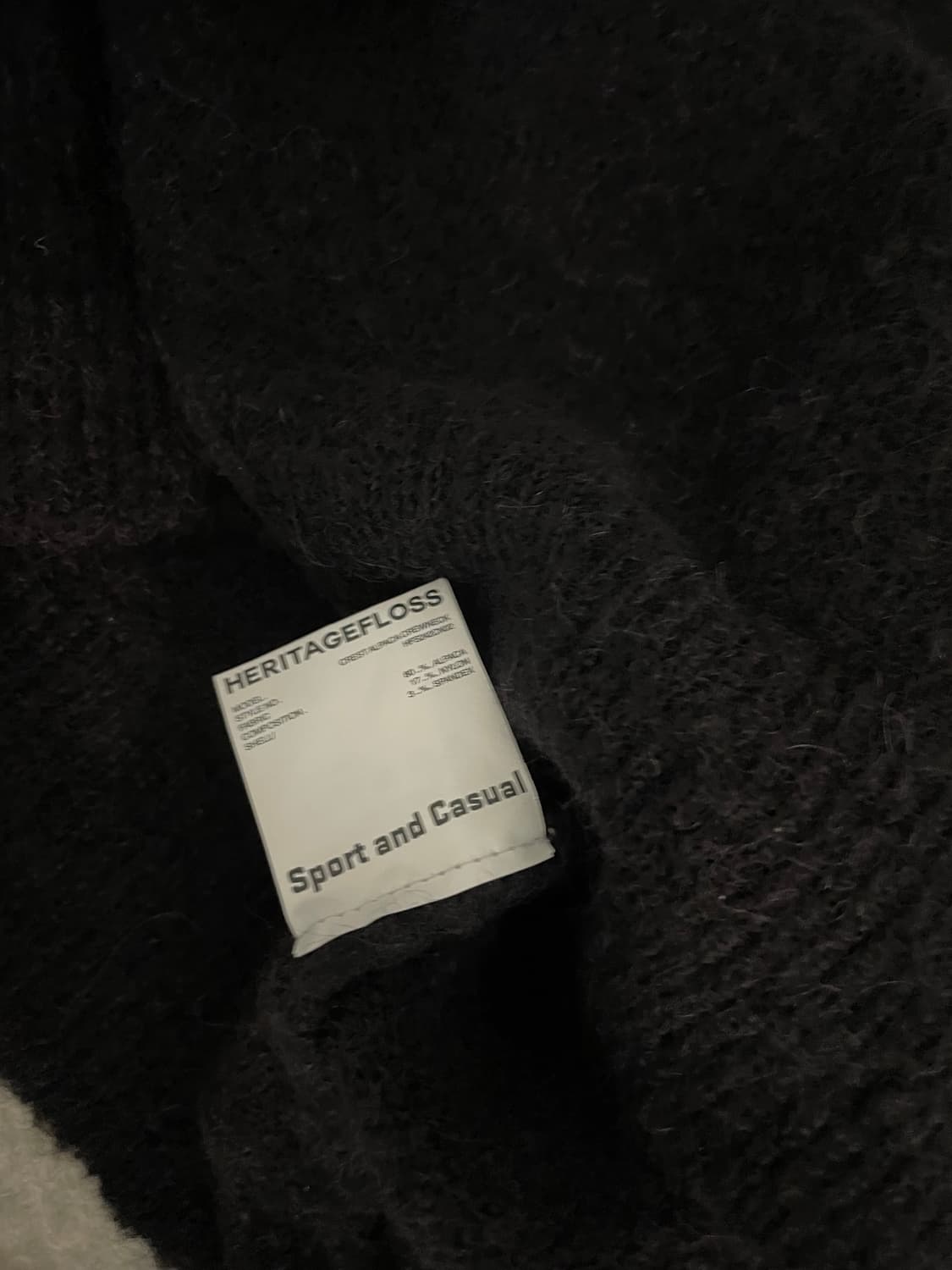 [M] 헤리티지플로스 알파카 니트 블랙 상품이미지4