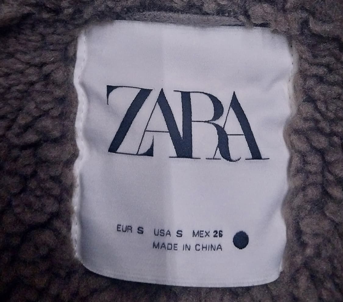 자라 무스탕 자켓 그레이 S(크게나옴) 상품이미지5