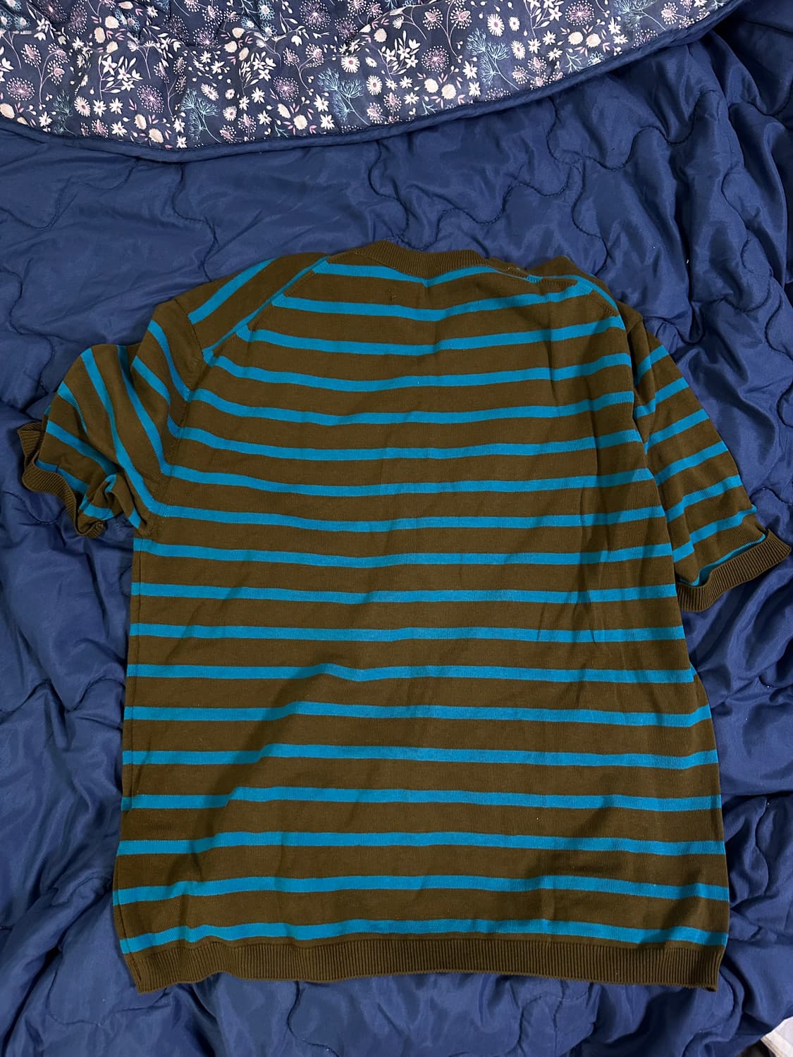 로드존그레이 stripe crewneck knit olive 상품이미지3