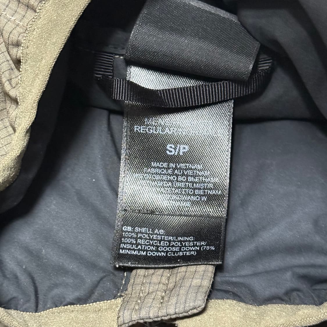 The North Face 구스다운 라이트 브라운 경량 아노락 패딩 상품이미지4