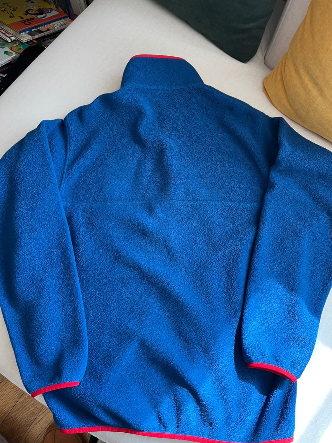 파타고니아 블루/레드 플리스 후리스 풀오버 신칠라 상품이미지2