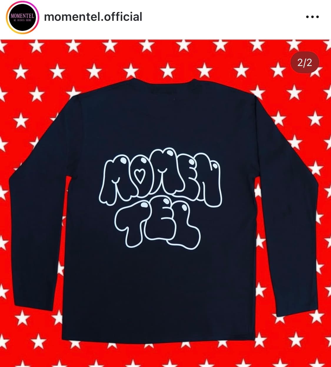 Momentel 블랙 긴팔 티셔츠 상품이미지2