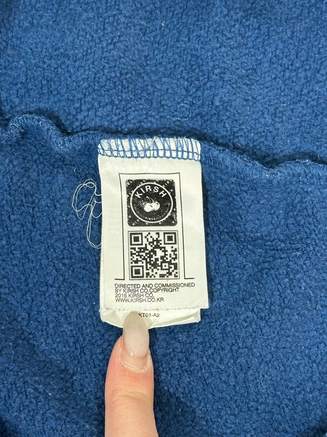 키르시 블루 빈티지 오버핏 체리 자수 맨투맨  상품이미지7