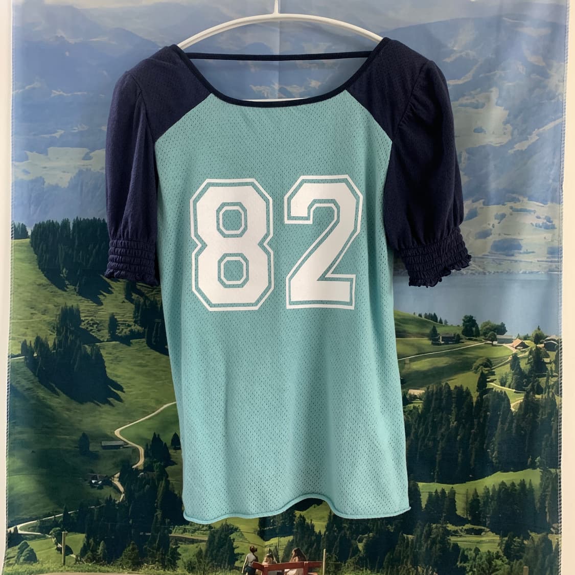 샵페어리 패드 숄더 pad shoulder reglan top 민트 상품이미지2