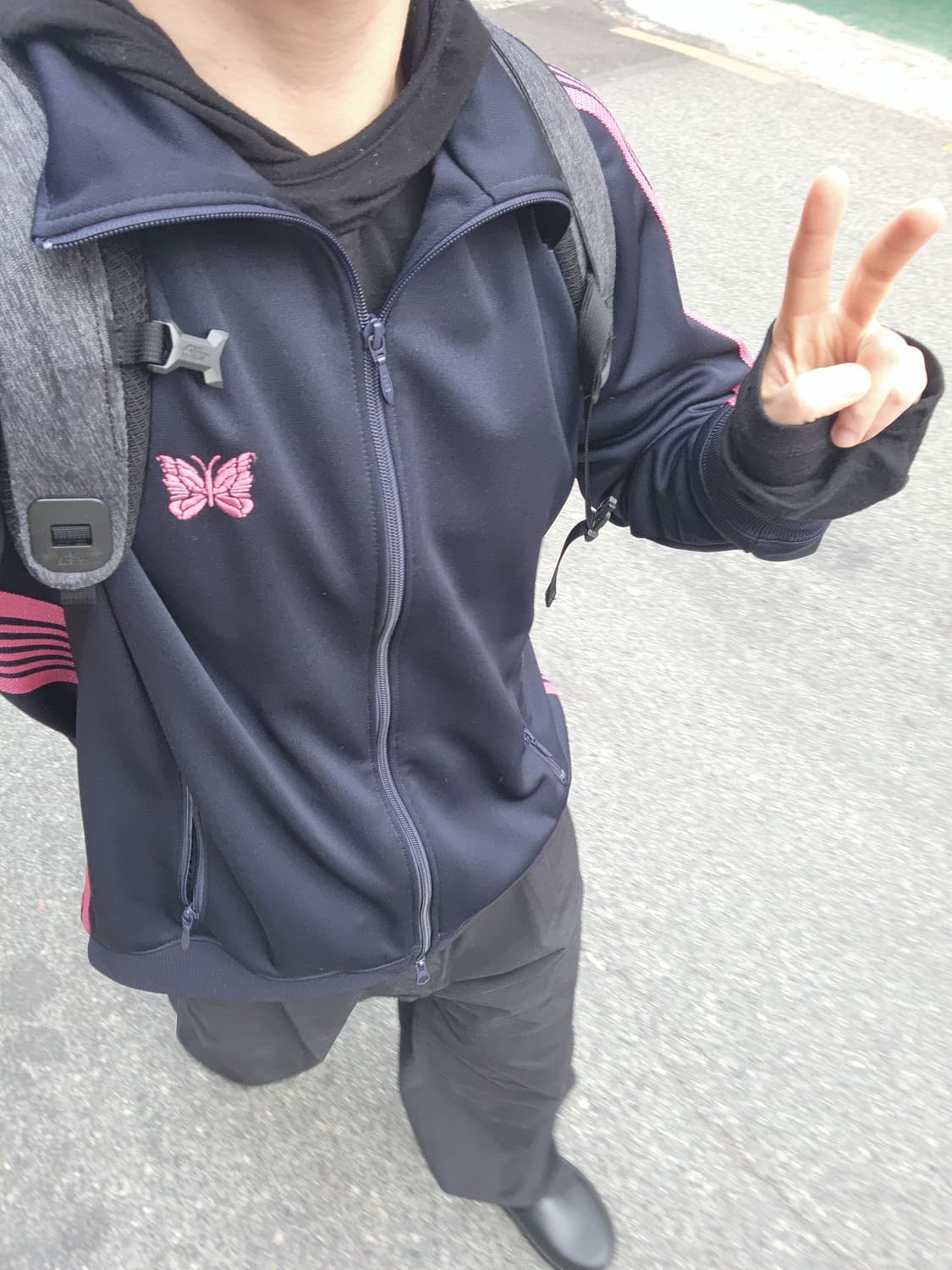 니들스 트랙자켓 XL 네이비 핑크 상품이미지2