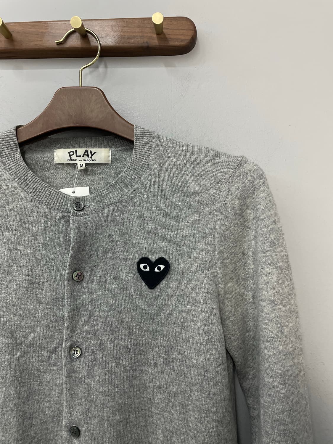 꼼데가르송 그레이 블랙와펜 가디건 H1972 상품이미지3