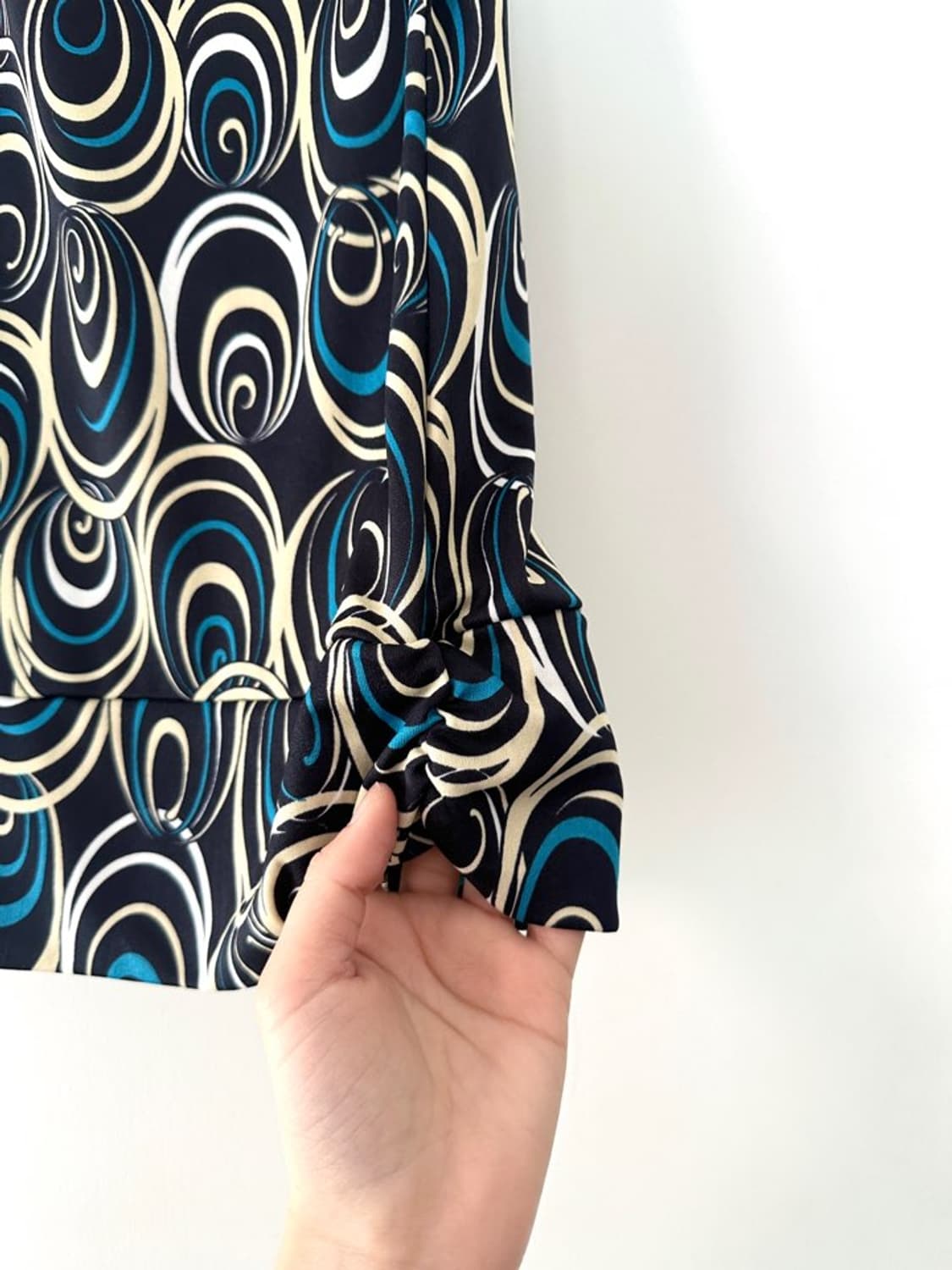 Ring pattern halter sleeveless / green 상품이미지4