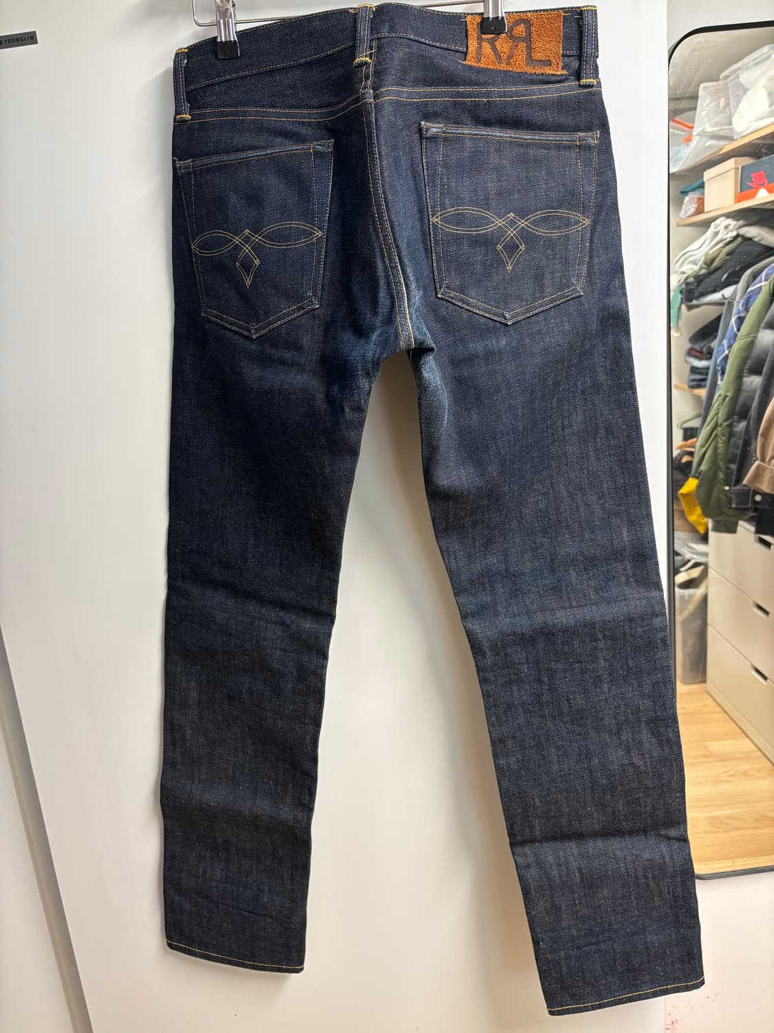 [30X32] RRL 로우 스트레이트 리지드 셀비지 진 인디고 상품이미지2