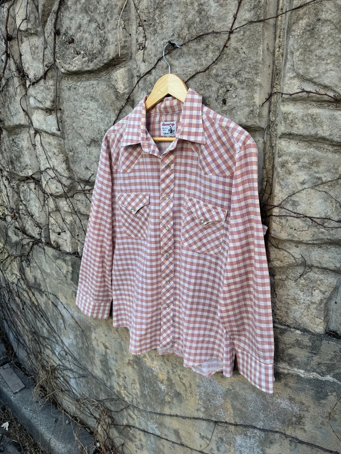 70~80s round-up usa 빈티지 체크 웨스턴 셔츠 105 상품이미지3