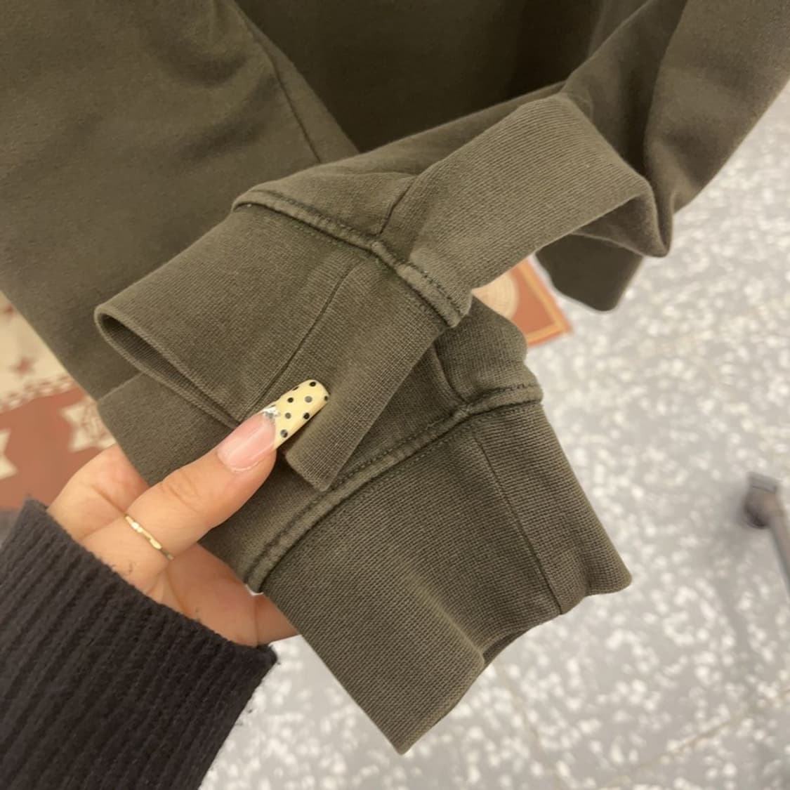 산드로 옴므 MA-1 빈티지 스트릿 말차카키 맨투맨 95 C09691 상품이미지7