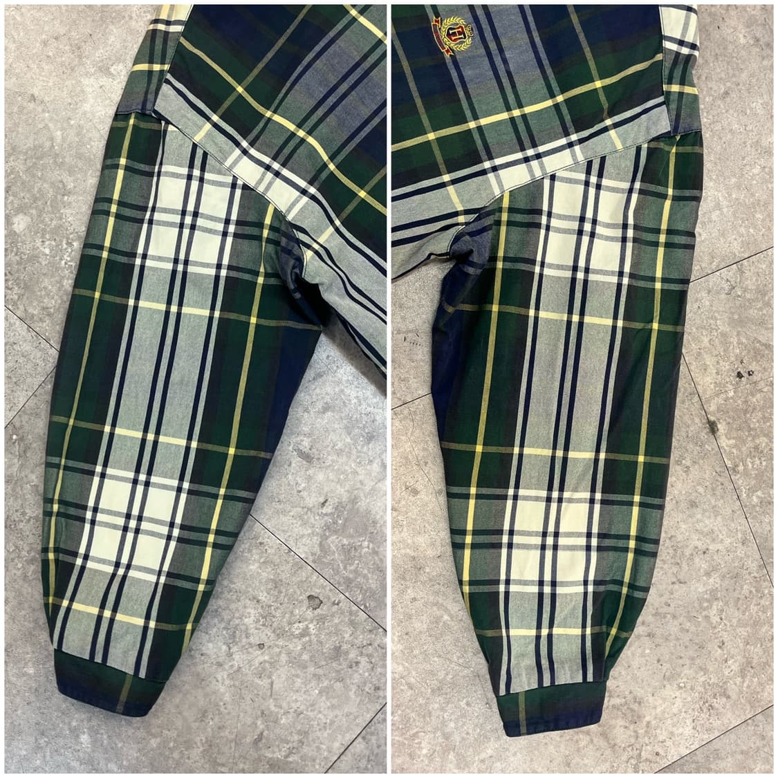 헌트클럽 체크 블루종 자켓 그린 100 #csz2792 상품이미지6