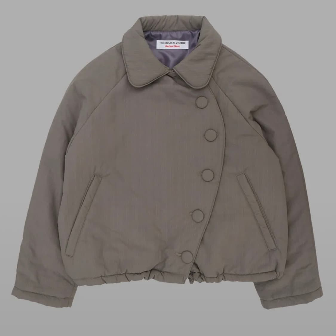 더뮤지엄비지터 라운드 언발란스 퍼프 자켓 베이지 상품이미지1