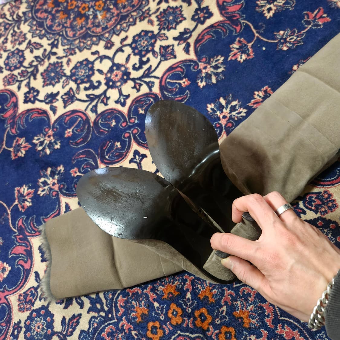 메긴(McGINN) 에코퍼 스웨이드 롤업 부츠 38size 상품이미지8