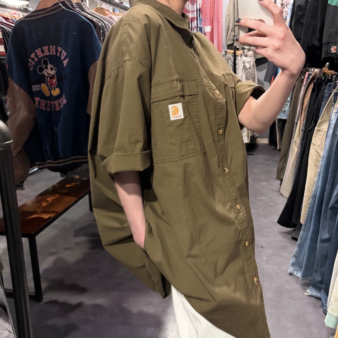 [IM] Carhartt 칼하트 반팔 셔츠 카키 상품이미지4