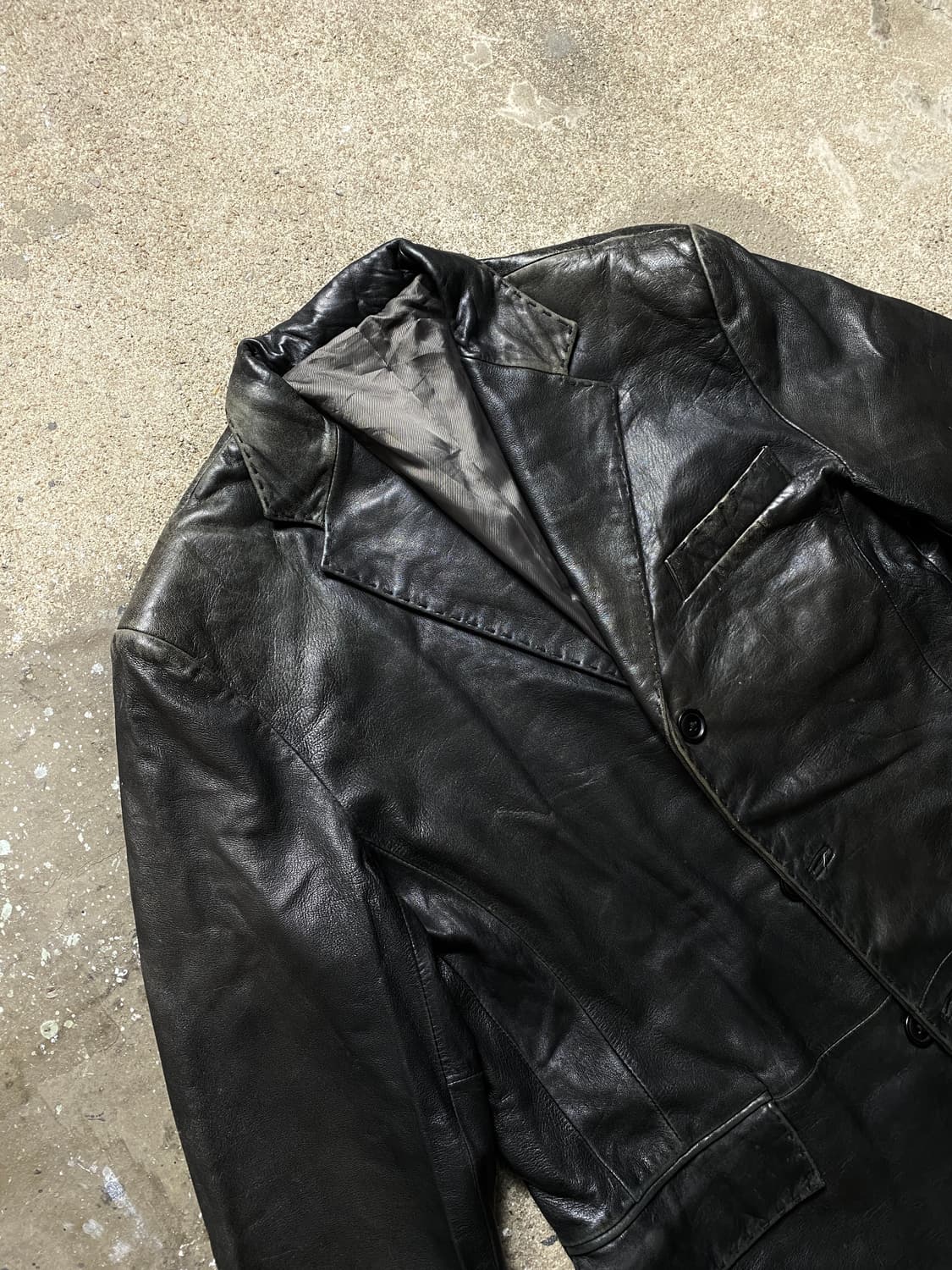 빈티지 레더 블레이저 가죽 자켓 빈티지 블레이저 자켓 상품이미지3