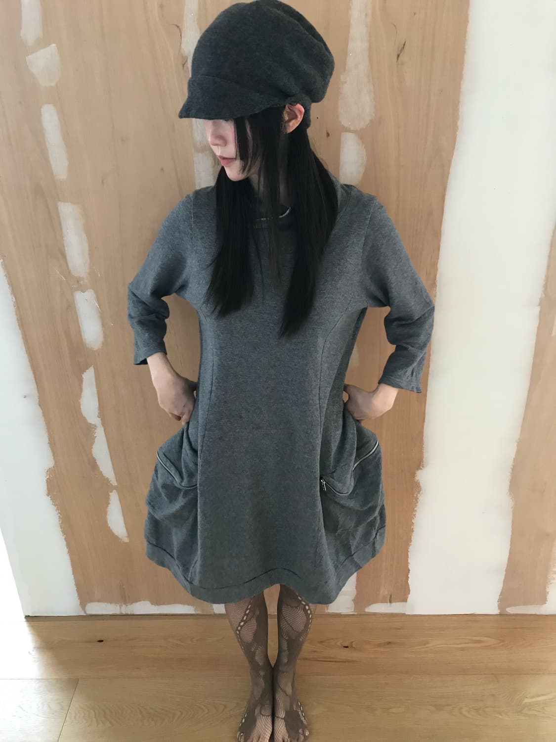 vintage grey pocket one-piece 상품이미지1