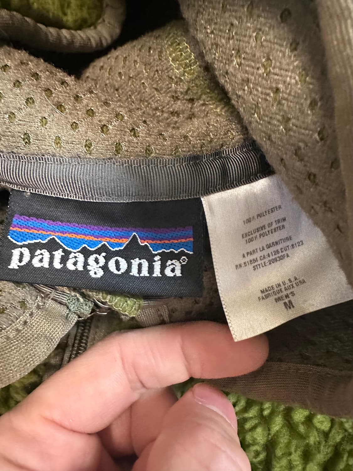 (M) 파타고니아 빈티지 리듬후디 그린 딥파일 상품이미지3