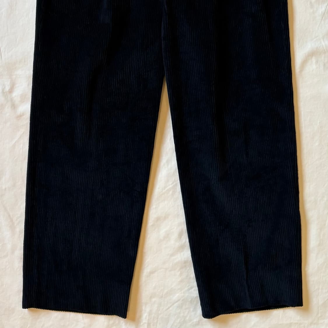 (33) 70s USA CB 블랙 투턱 코듀로이 팬츠 상품이미지3
