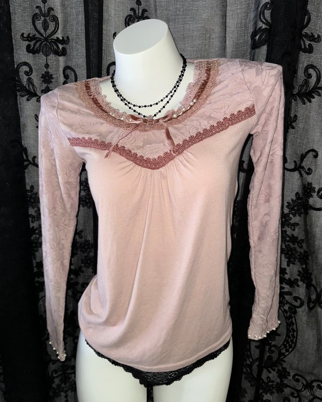 Indipink lace long-sleeve 상품이미지2