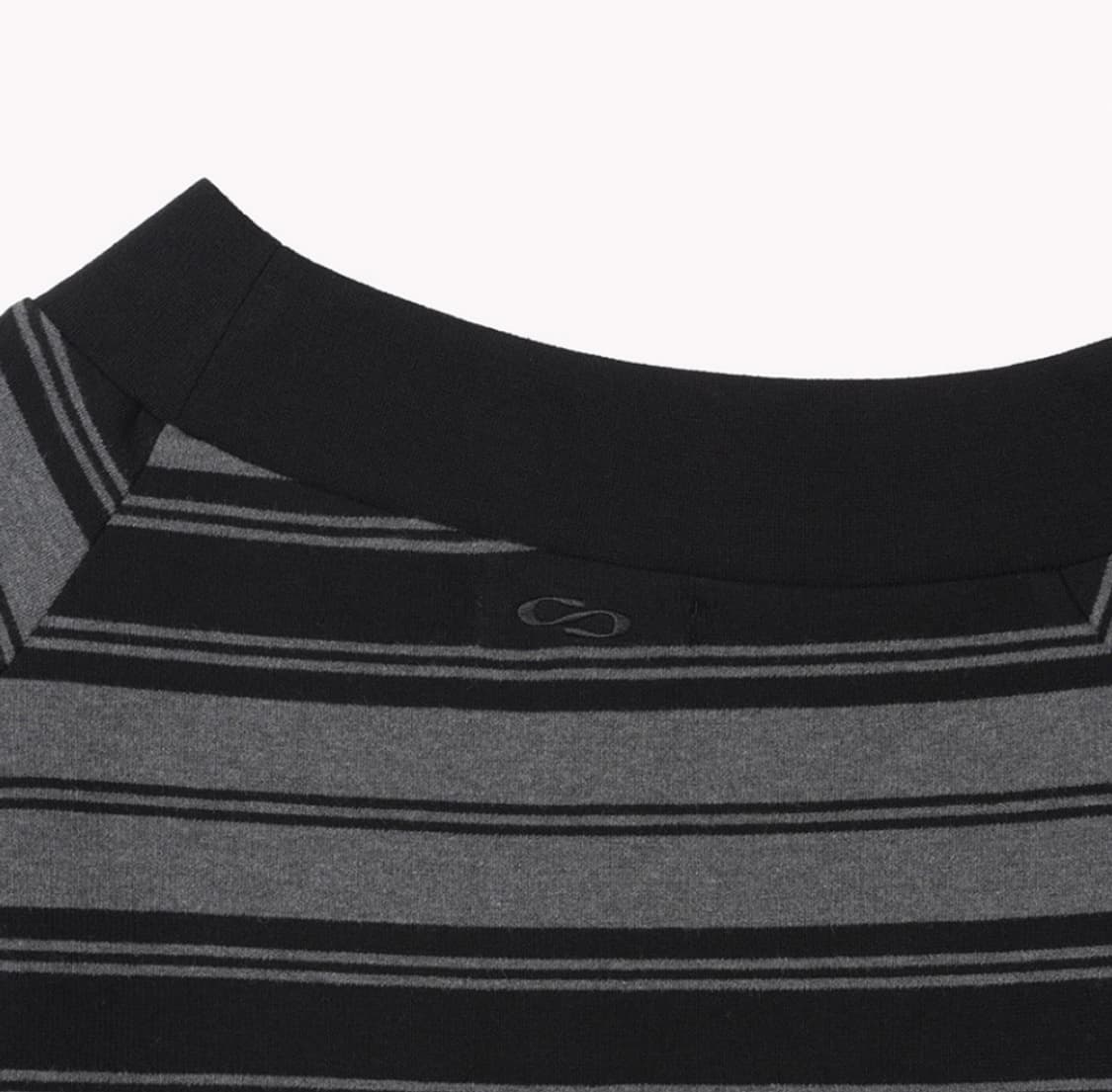 밀로우먼 원숄더 스트라이프 티셔츠 (차콜그레이) 상품이미지4