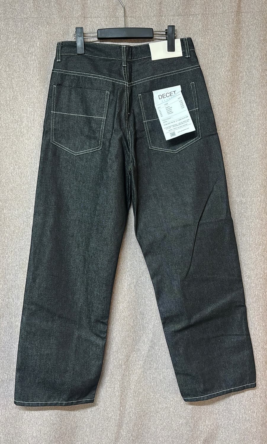 데게트 DECET 데님 와이드팬츠 블랙 상품이미지2