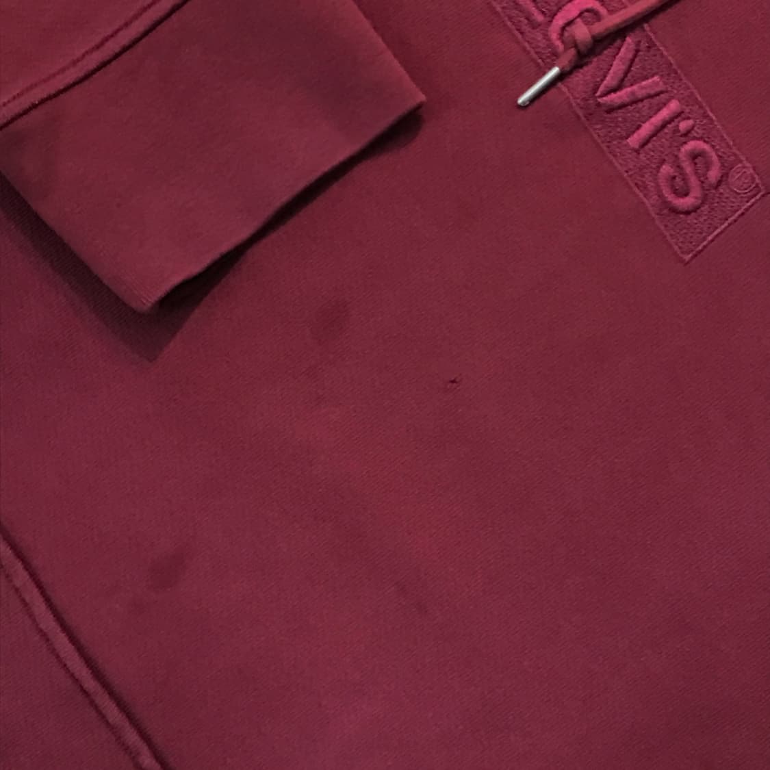 리바이스 버건디 쭈리 후드티셔츠 남성 115 빅사이즈 상품이미지4