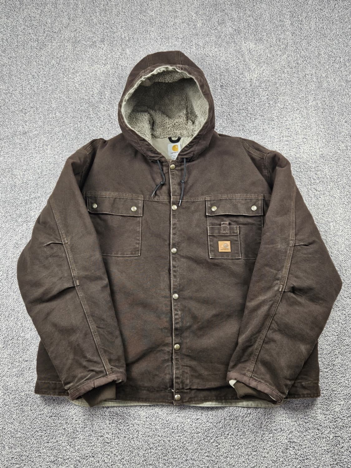 칼하트 J284 쉐르파 후디드 멀티포켓 워크자켓 (2XL) / 10332 상품이미지2