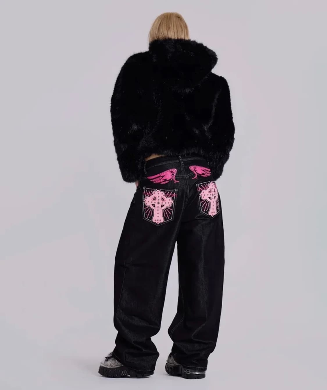 제이디드 런던 핑크 아플리케 크로스 XL 콜로서스 진 핑크 상품이미지1