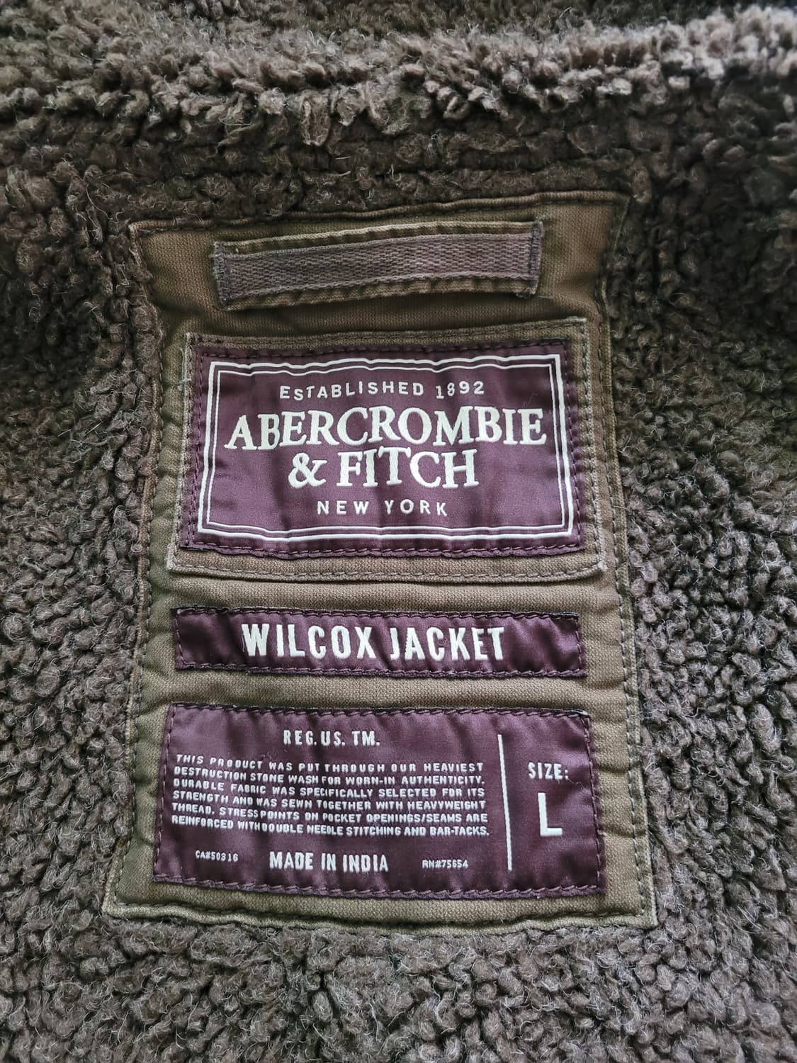 아베크롬비 Abercrombie 윌콕스 울프죠 대장급 헤비야상자켓 110 상품이미지7