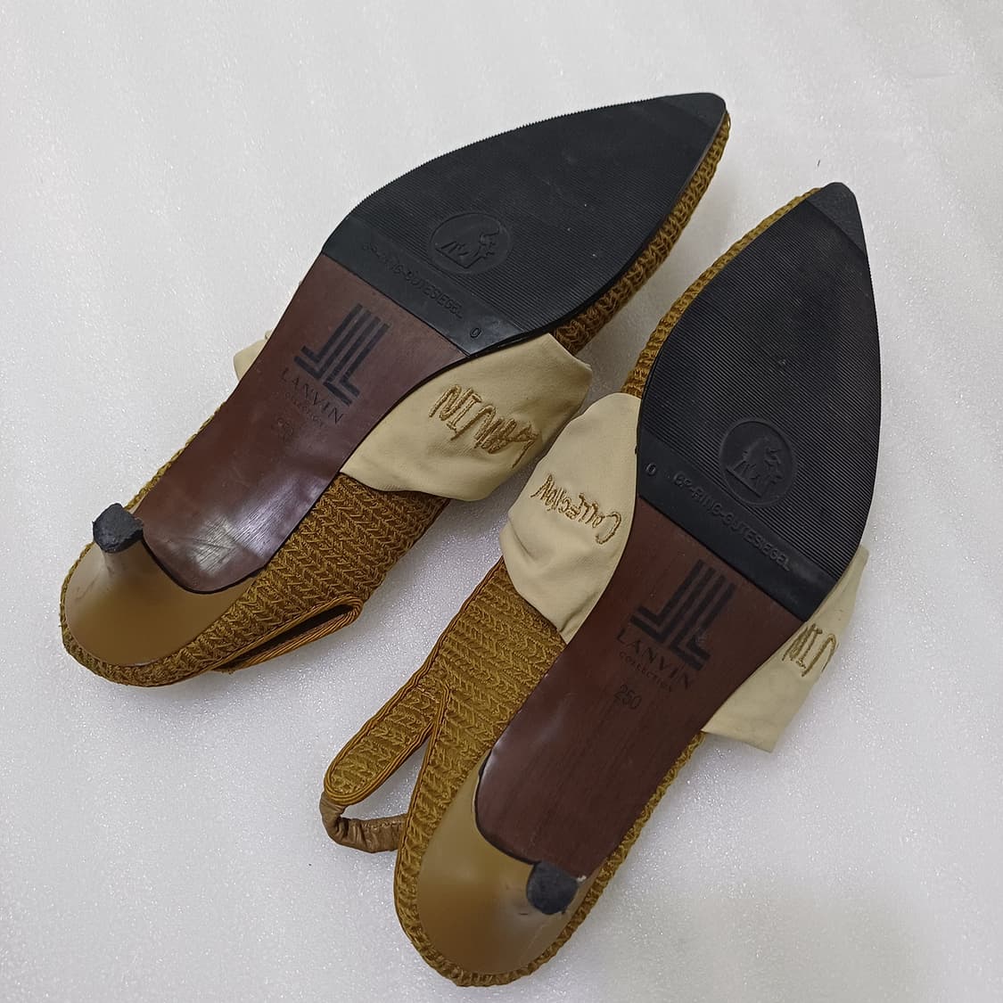 정품 랑방 여름 리본 샌들 슬링백 구두 245 ~ 250 카멜 사랑봉봉 상품이미지3