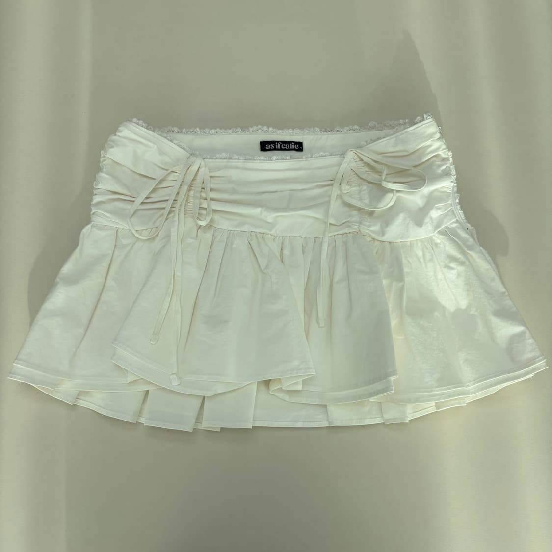 에즈이프 캘리 셔링 레이스 미니 스커트 (실착 0회) 상품이미지1