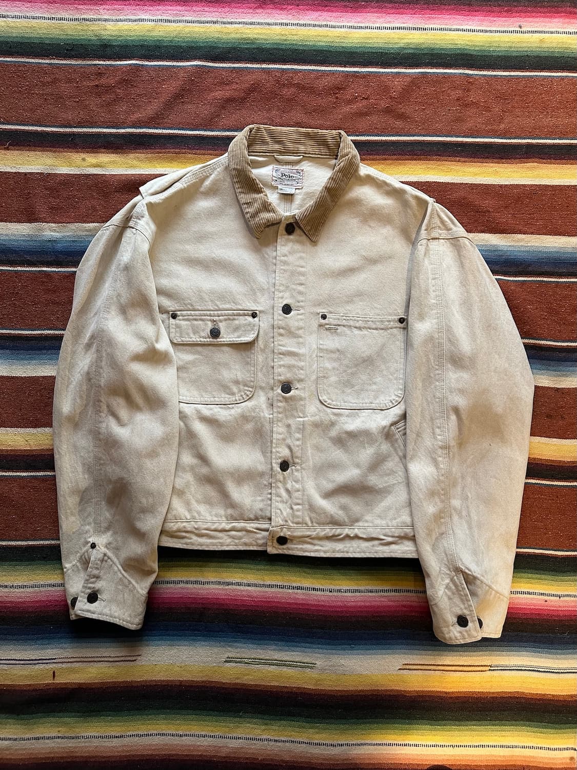80s USA 빈티지 폴로 랄프로렌 덩가리 데님 자켓 상품이미지1