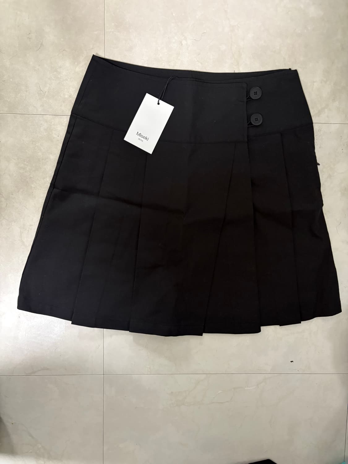 미세키 서울 Midi wrap skirt BLACK 2 택 있음 상품이미지3