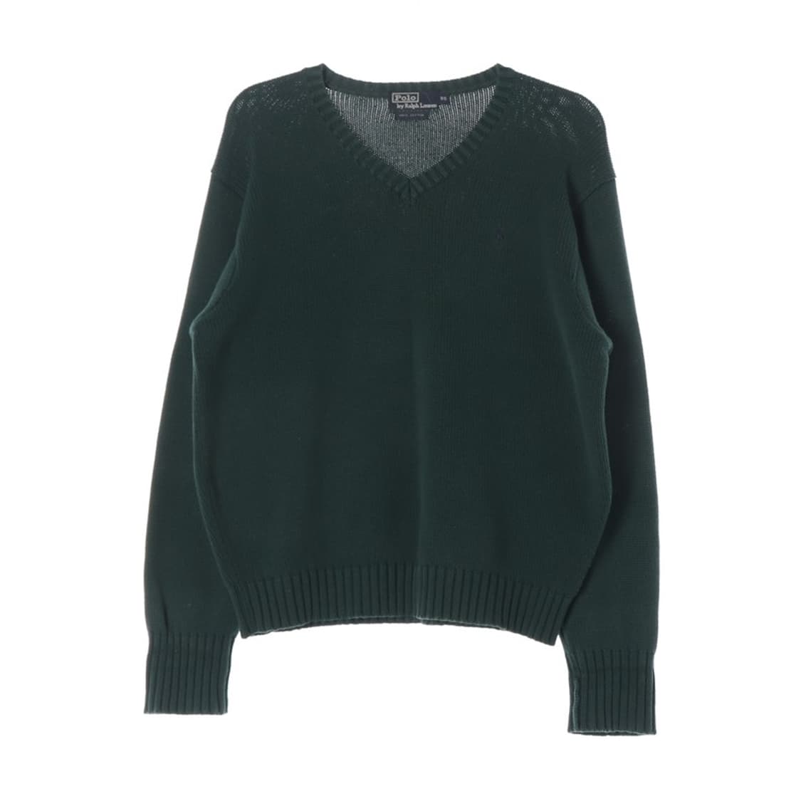 폴로 랄프로렌 코튼 브이넥 니트 다크그린 M 상품이미지1