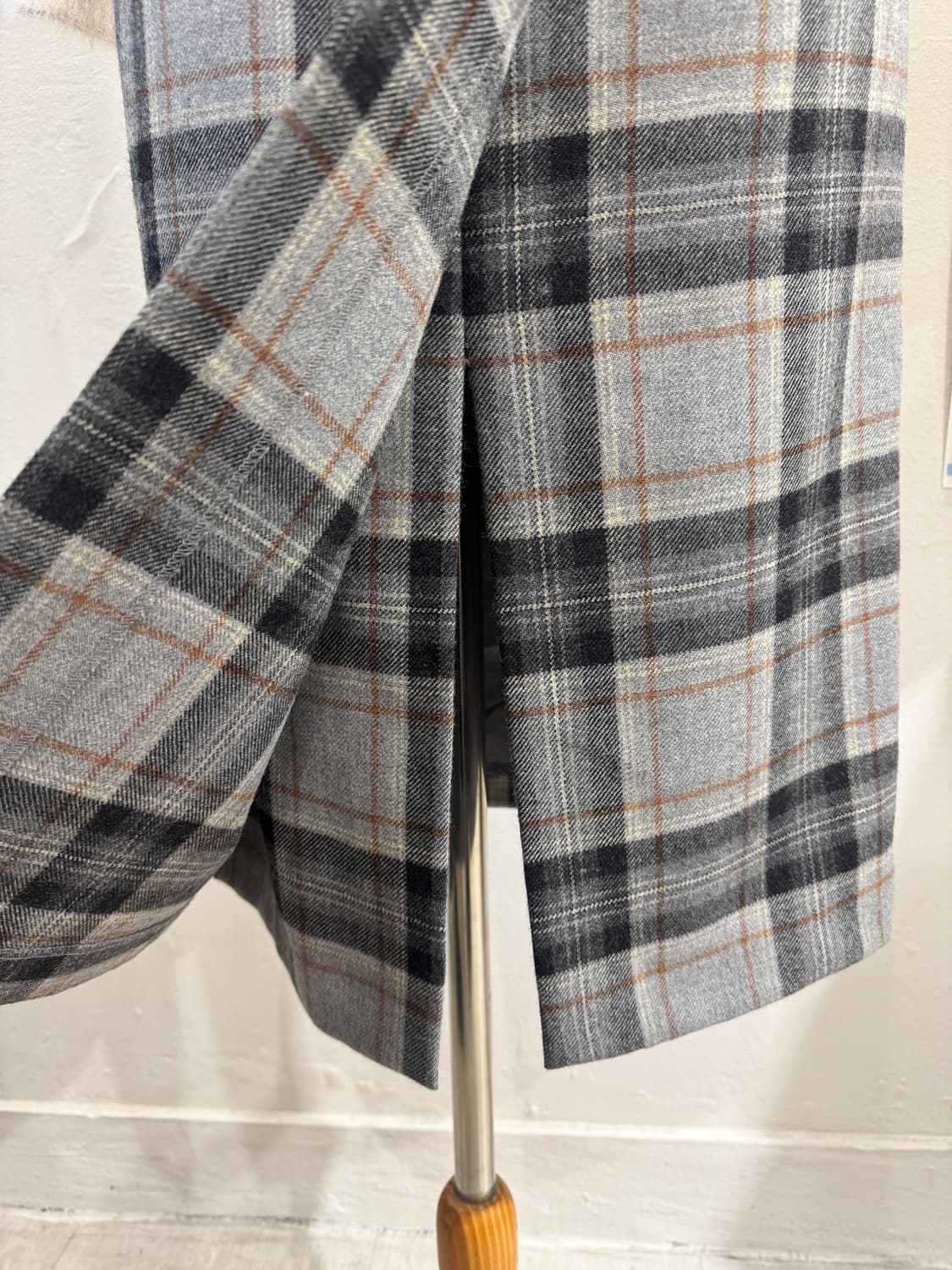 japan vintage 히든 체크미디 스커트 상품이미지5