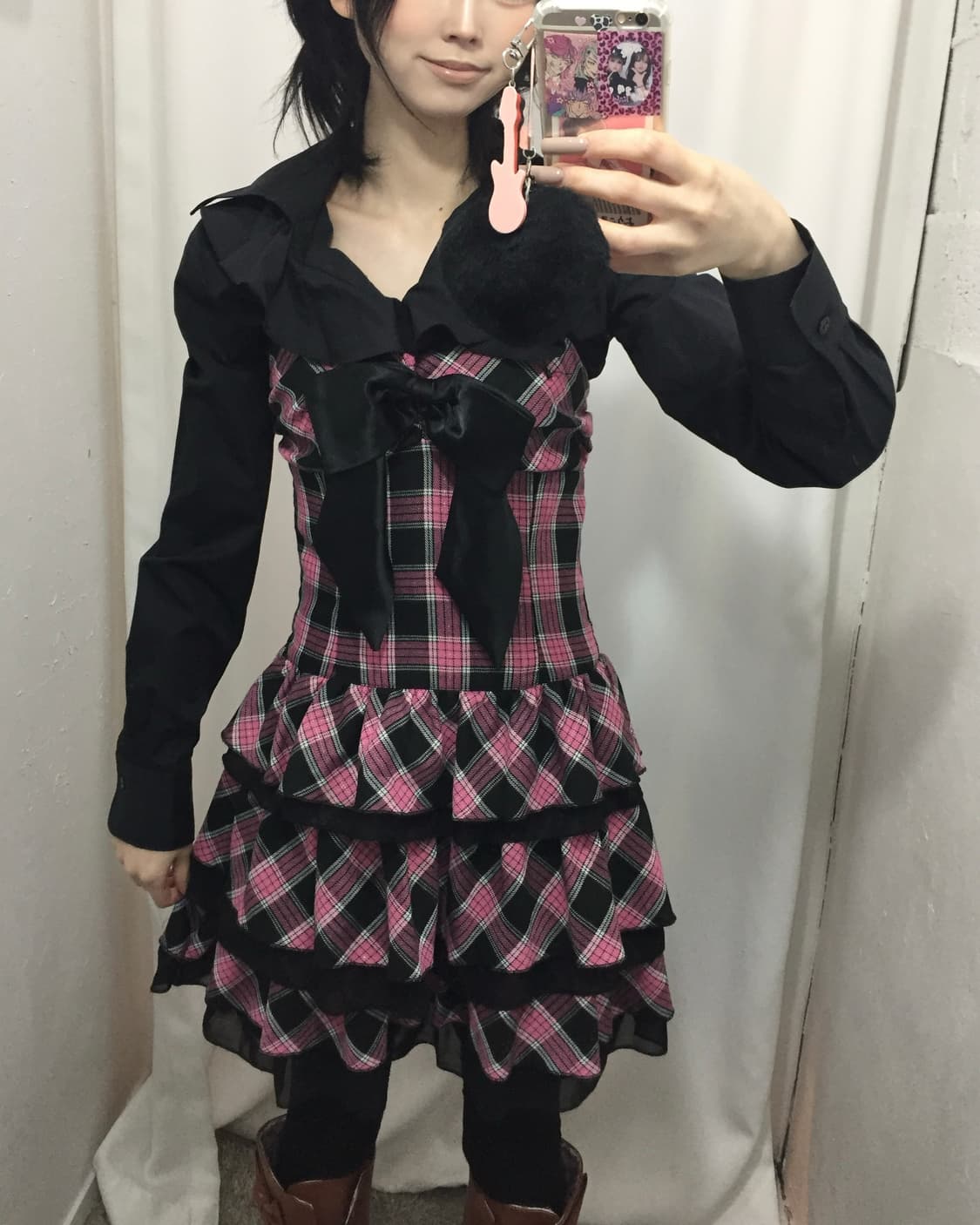 핑크 체크 캉캉 코디💅 상품이미지1